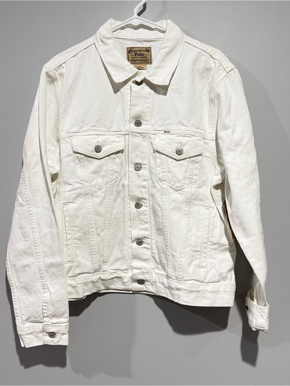 NWT Polo by Ralph Lauren White Denim Jacket - Men's Classic Trucker